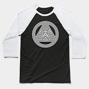 Interlocking Triangles - Awesome Sacred Geometry Design Baseball T-Shirt